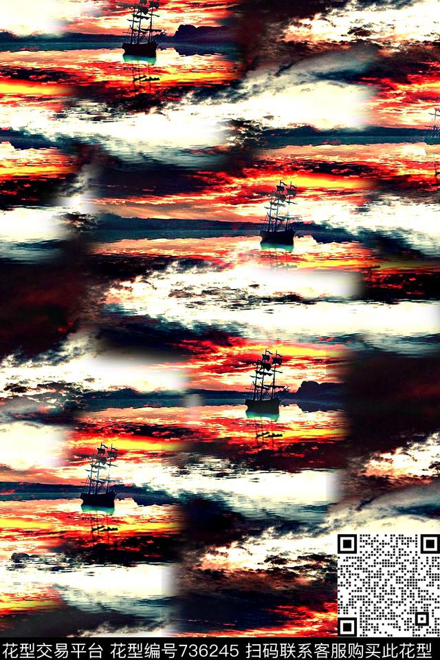 抽象手绘几何水彩画条纹纹理印花时尚潮流男装夹克外套卫衣棉服印花潮流欧美复古印花数码印花华亿平台下载（图片编号: 736245） - 瓦栏（Walan）