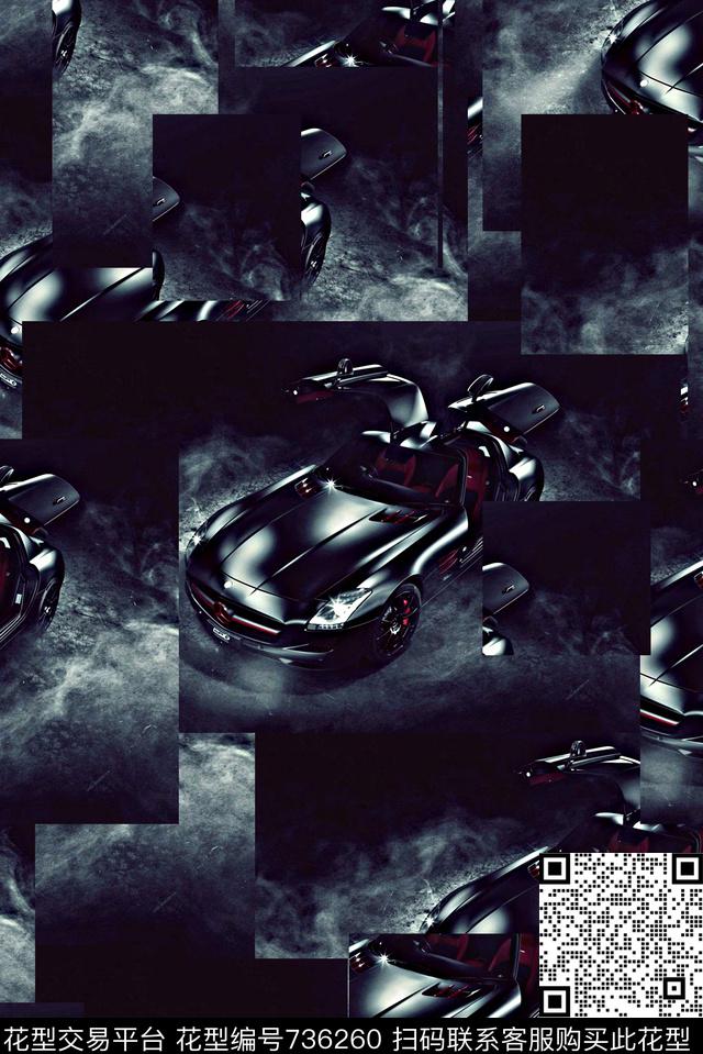 抽象手绘几何金属跑车纹理数码印花时尚潮流男装夹克外套卫衣棉服印花潮流欧美复古印花数码印花华亿平台下载（图片编号: 736260） - 瓦栏（Walan）