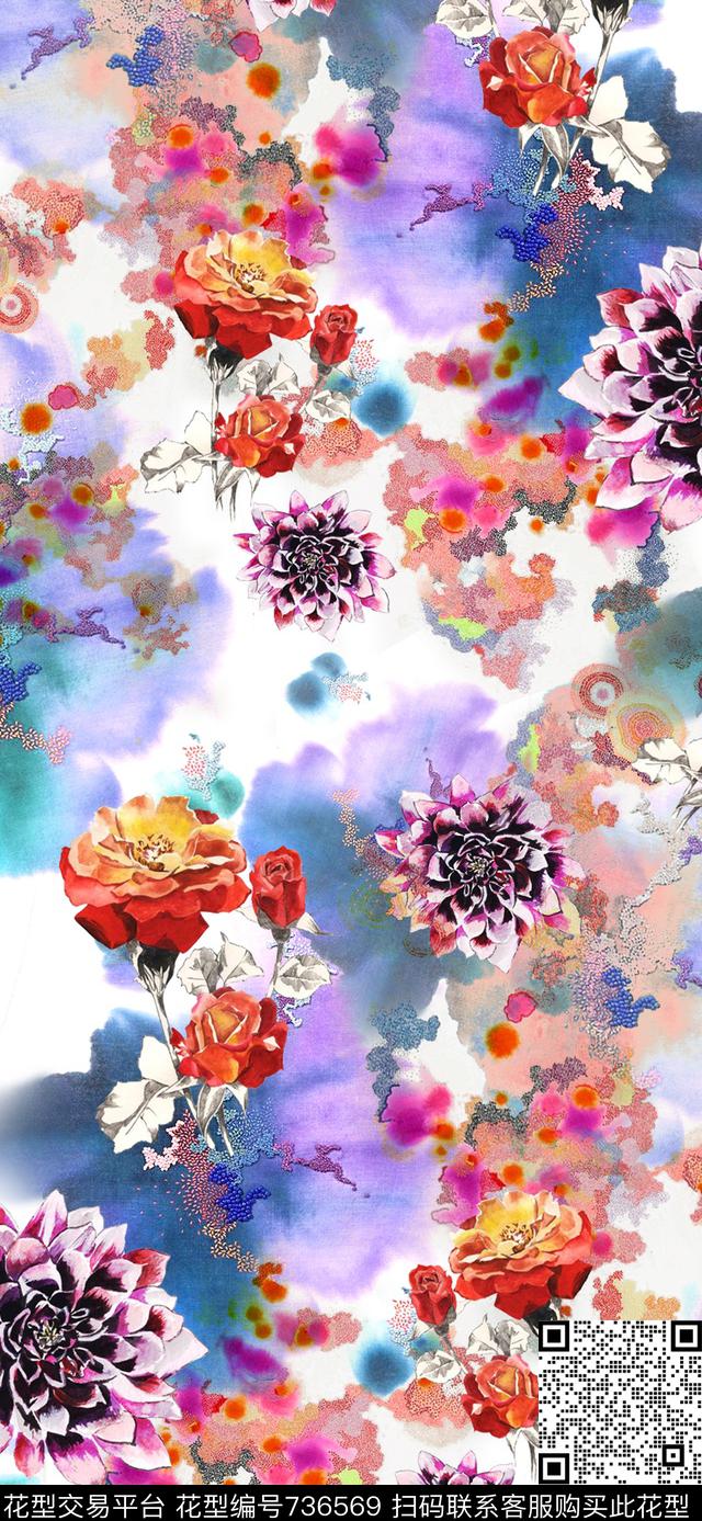 巴洛克印第安抽象数码印花华亿平台下载（图片编号: 736569） - 瓦栏（Walan）