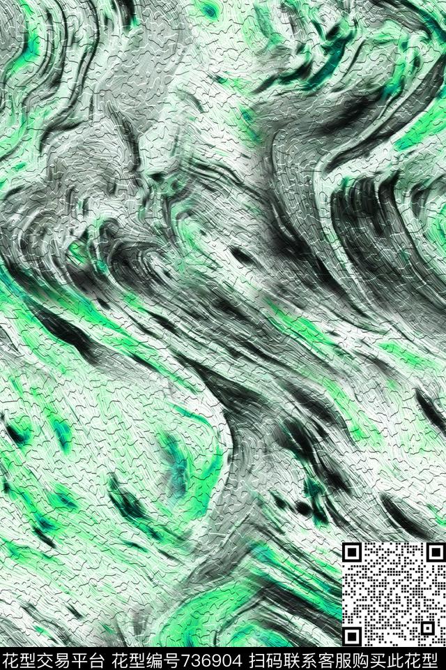 曲线抽象数码印花华亿平台下载（图片编号: 736904） - 瓦栏（Walan）