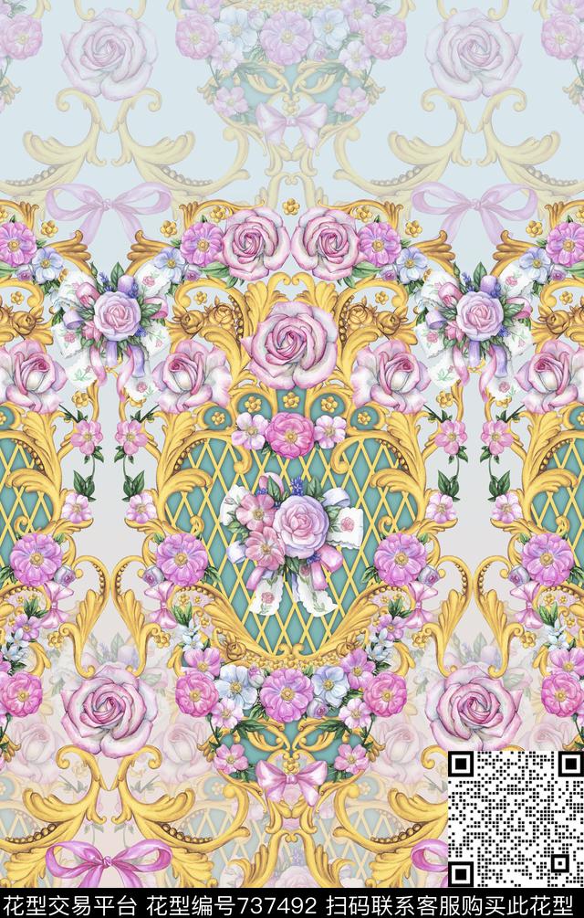 定位金属花纹数码印花华亿平台下载（图片编号: 737492） - 瓦栏（Walan）