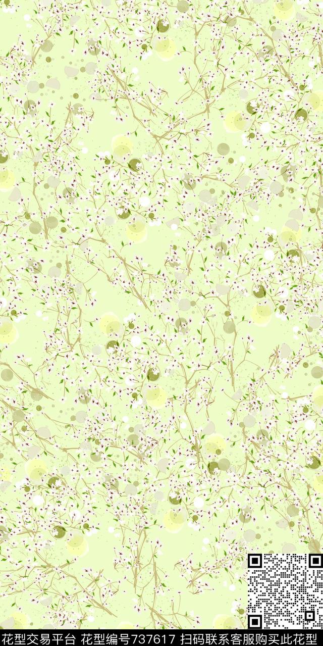 小碎花花卉传统印花花卉传统印花华亿平台下载（图片编号: 737617） - 瓦栏（Walan）