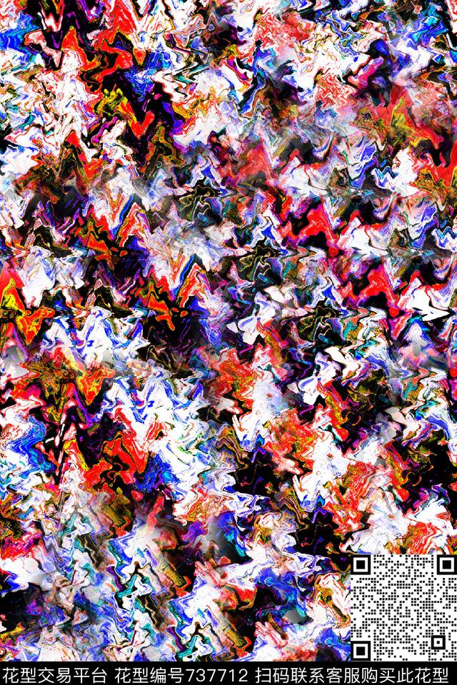 抽象数码印花华亿平台下载（图片编号: 737712） - 瓦栏（Walan）