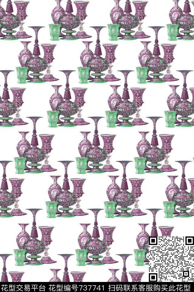 茶壶趣味数码印花华亿平台下载（图片编号: 737741） - 瓦栏（Walan）