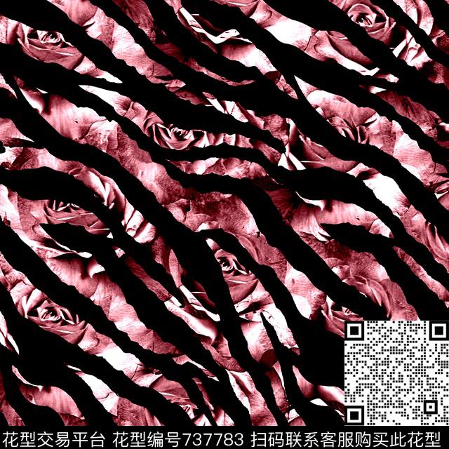 花朵花卉斑马数码印花华亿平台下载（图片编号: 737783） - 瓦栏（Walan）