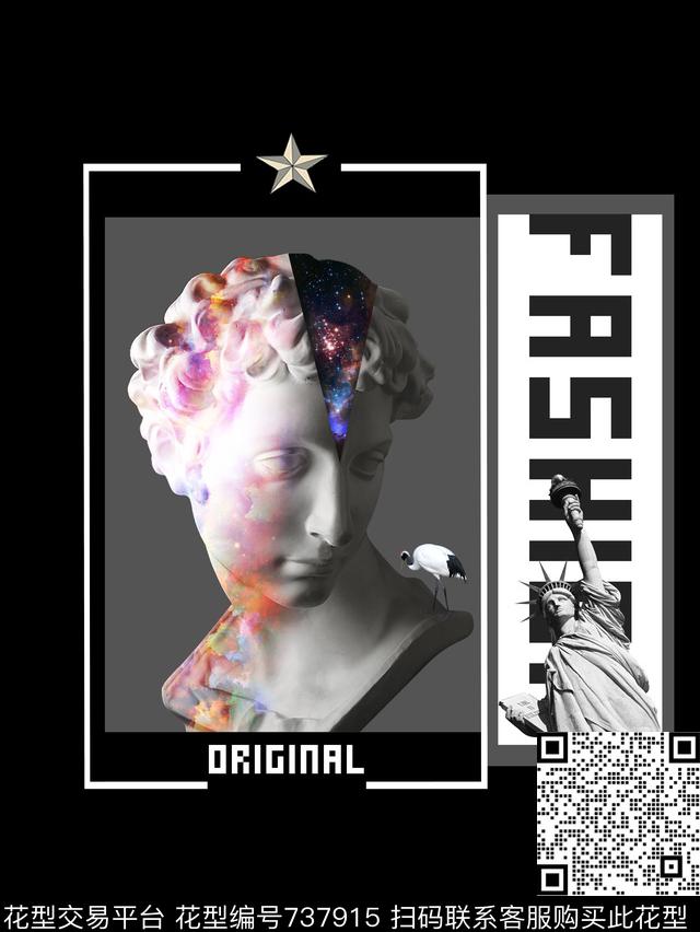 宫廷风大卫星空VIP特区潮牌T恤定位印花数码印花华亿平台下载（图片编号: 737915） - 瓦栏（Walan）