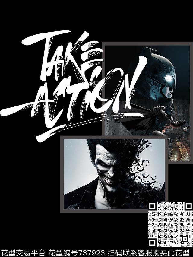 潮牌线条日韩数码印花华亿平台下载（图片编号: 737923） - 瓦栏（Walan）