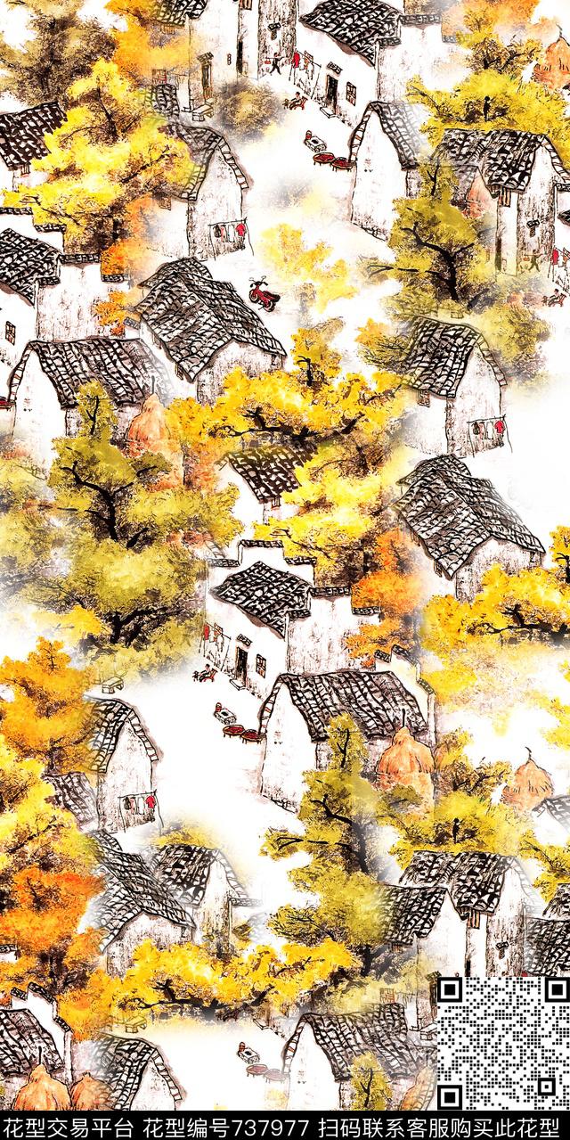 森林风景数码风景类数码印花华亿平台下载（图片编号: 737977） - 瓦栏（Walan）