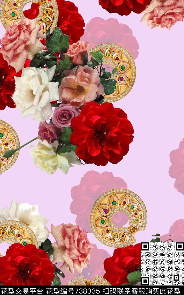 colorfullcoloriseflower数码印花华亿平台下载（图片编号: 738335） - 瓦栏（Walan）