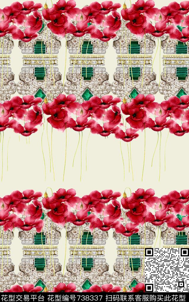 colorfullflowercolorise数码印花华亿平台下载（图片编号: 738337） - 瓦栏（Walan）