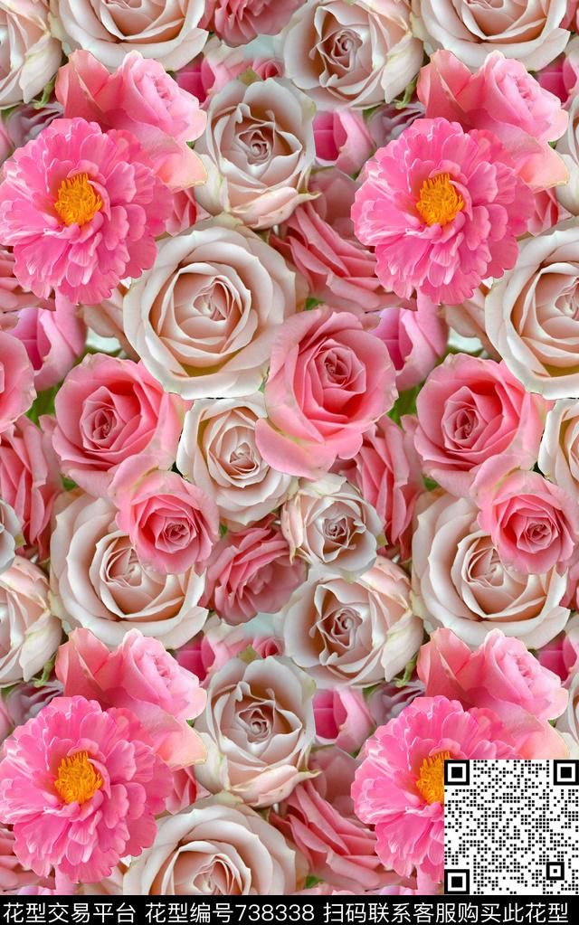 flowercolorisecolorfull数码印花华亿平台下载（图片编号: 738338） - 瓦栏（Walan）