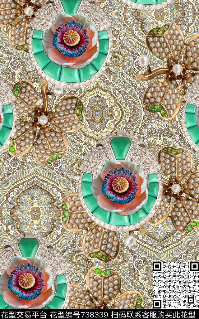 coloriseflowercolorfull数码印花华亿平台下载（图片编号: 738339） - 瓦栏（Walan）