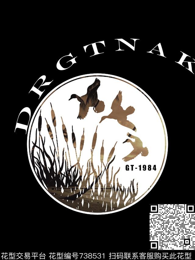 飞鸟风景男装T恤华亿平台数码印花华亿平台下载（图片编号: 738531） - 瓦栏（Walan）