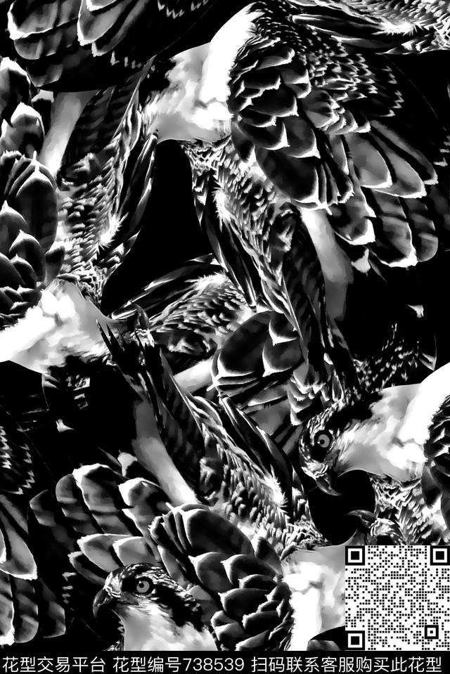 翅膀羽毛纹理男装夹克华亿平台数码印花华亿平台下载（图片编号: 738539） - 瓦栏（Walan）