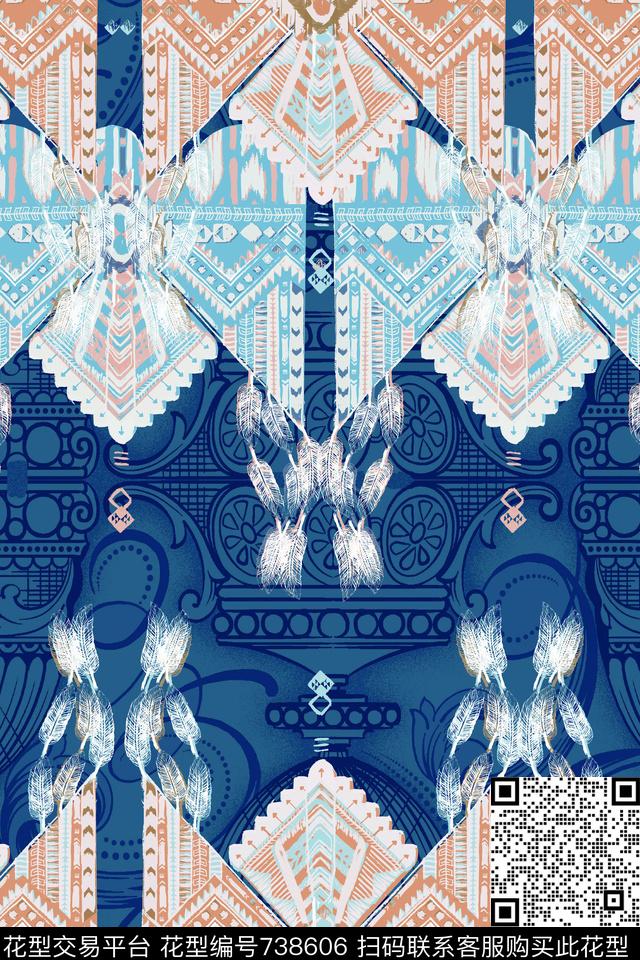 青舞-女装青舞-抽象17-秋冬数码印花华亿平台下载（图片编号: 738606） - 瓦栏（Walan）