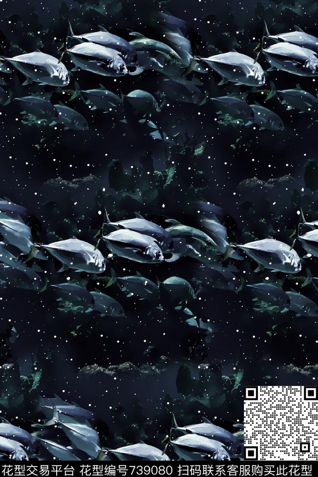 鱼纹理男装夹克华亿平台数码印花华亿平台下载（图片编号: 739080） - 瓦栏（Walan）