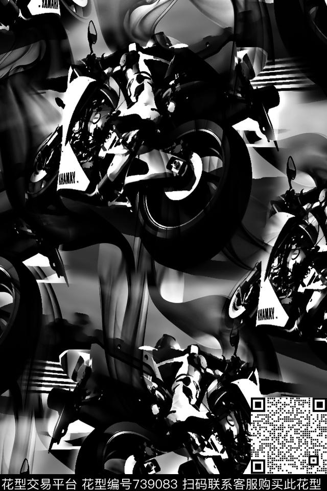 摩托车纹理男装夹克华亿平台数码印花华亿平台下载（图片编号: 739083） - 瓦栏（Walan）