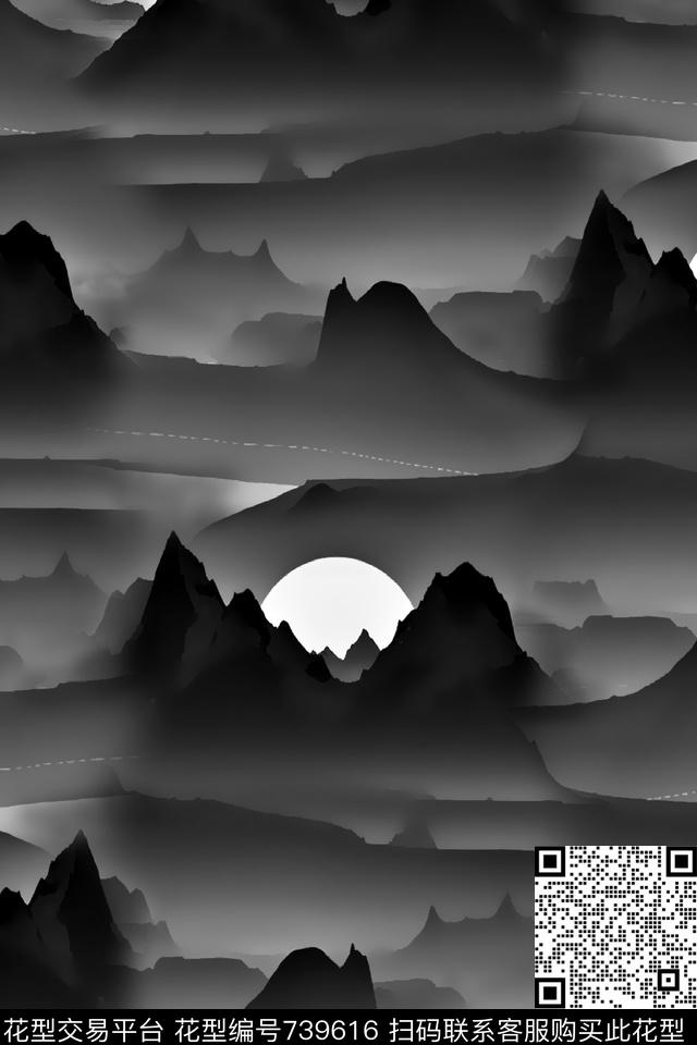 水墨山水画男装羽绒服华亿平台抽象手绘T恤印花卫衣加克华亿平台衬衫裤子华亿平台外套华亿平台羽绒服华亿平台时尚潮流潮牌大牌复古英文字欧美高清数码立体数码印花华亿平台下载（图片编号: 739616） - 瓦栏（Walan）