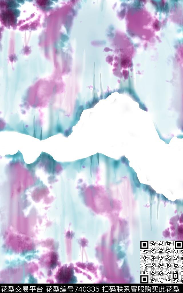 斑纹笔触纹理数码印花华亿平台下载（图片编号: 740335） - 瓦栏（Walan）