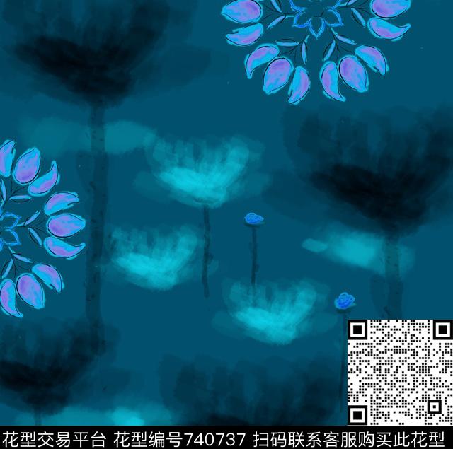 国画民族风中国风数码印花华亿平台下载（图片编号: 740737） - 瓦栏（Walan）