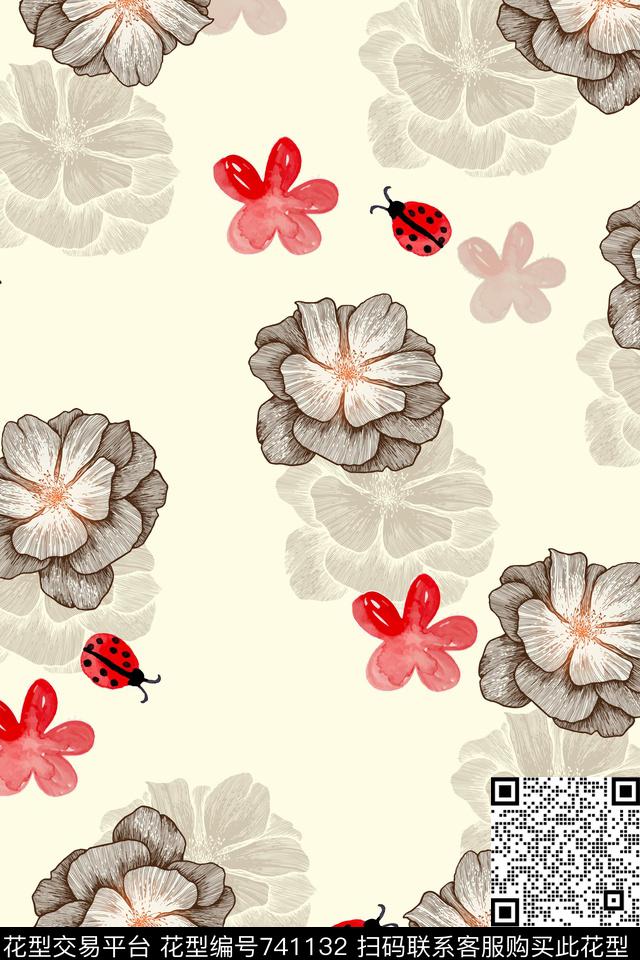 乱花小碎花花朵数码印花华亿平台下载（图片编号: 741132） - 瓦栏（Walan）