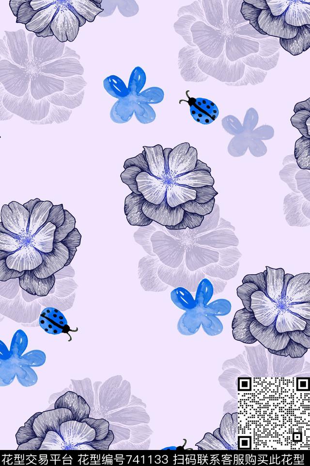 乱花小碎花花朵传统印花华亿平台下载（图片编号: 741133） - 瓦栏（Walan）