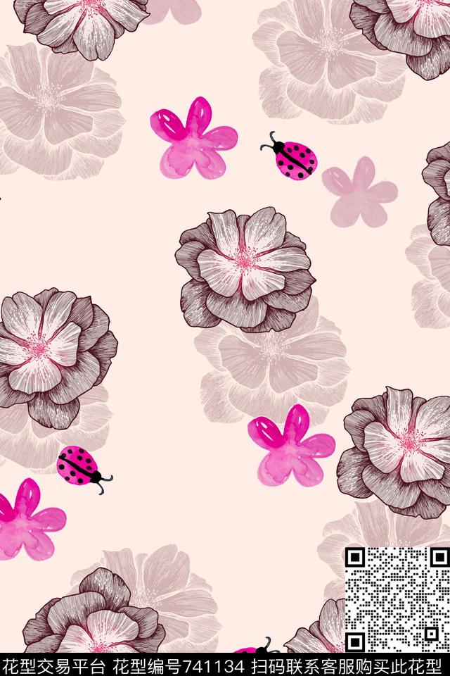 乱花小碎花花朵传统印花华亿平台下载（图片编号: 741134） - 瓦栏（Walan）