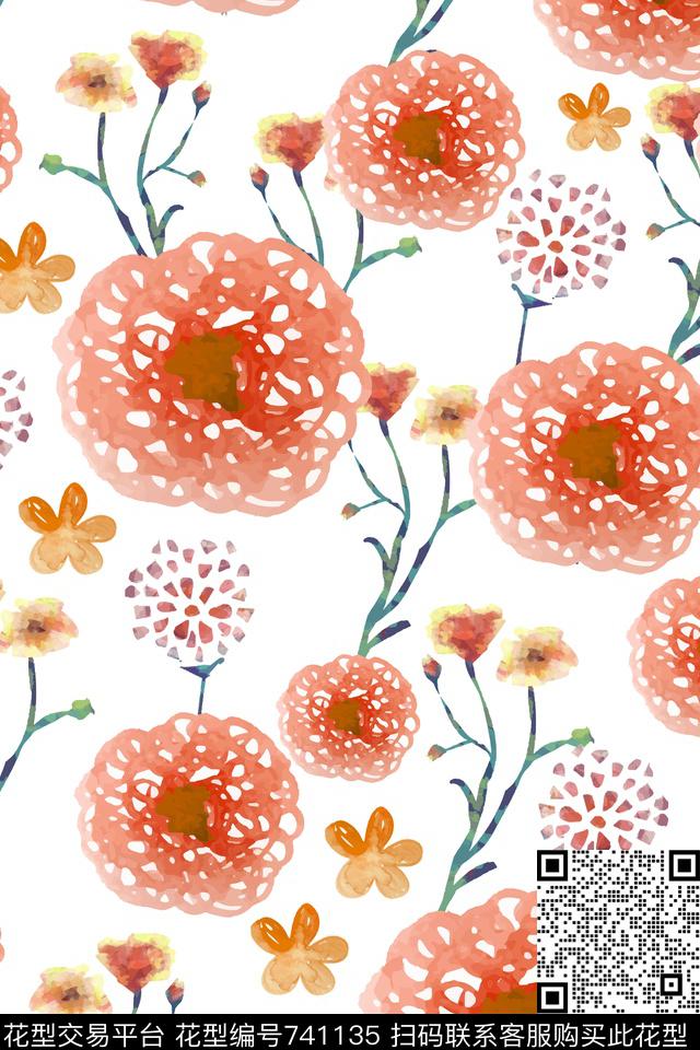 乱花小碎花花朵数码印花华亿平台下载（图片编号: 741135） - 瓦栏（Walan）