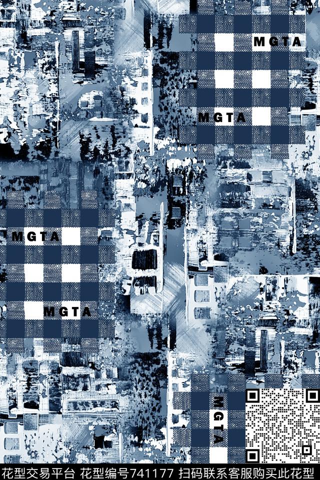 纹理格子纹理底纹男装夹克华亿平台数码印花华亿平台下载（图片编号: 741177） - 瓦栏（Walan）