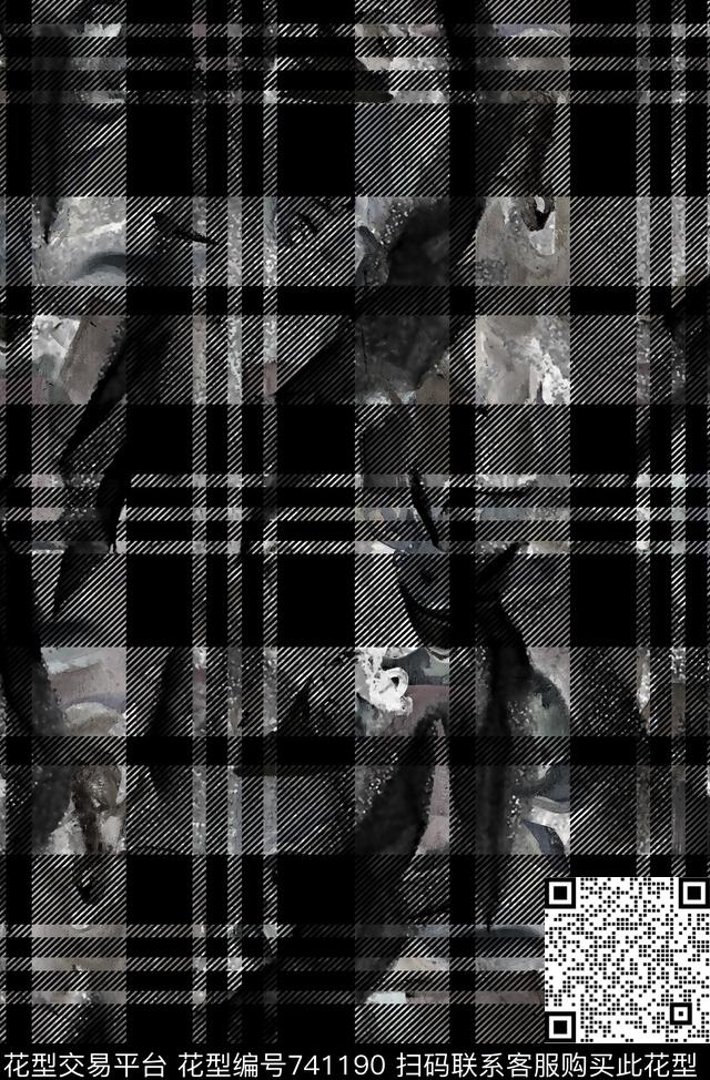 格子纹理格子男夹克华亿平台数码印花华亿平台下载（图片编号: 741190） - 瓦栏（Walan）