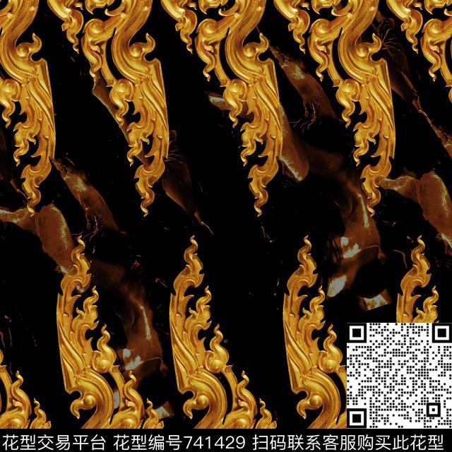 阿拉伯方巾迪拜数码印花华亿平台下载（图片编号: 741429） - 瓦栏（Walan）