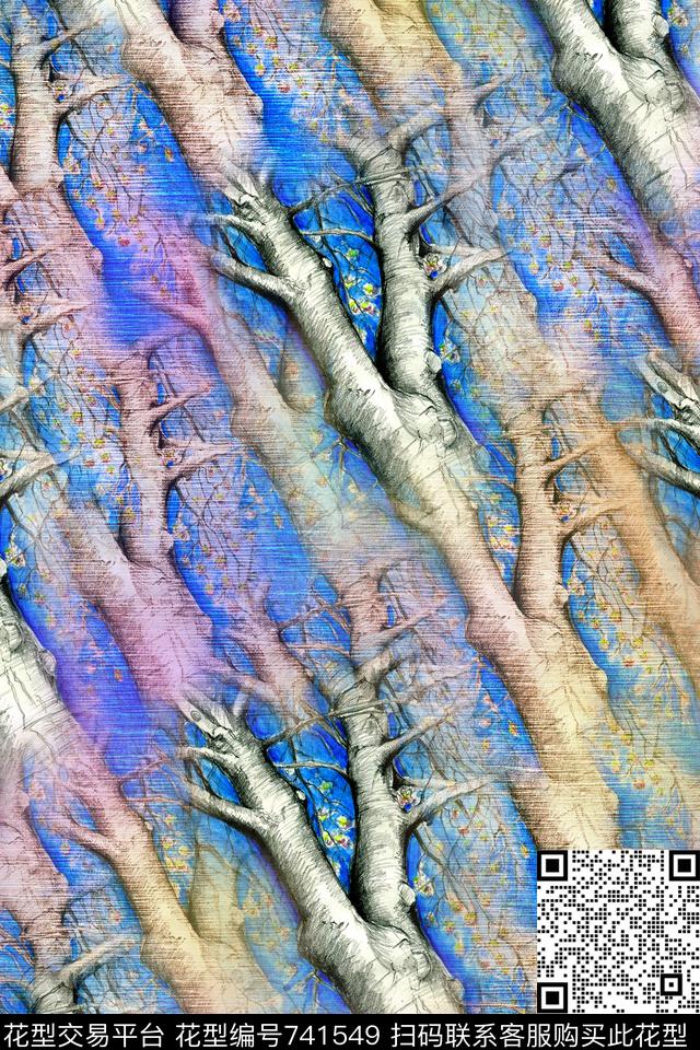 休闲风景纹理数码印花华亿平台下载（图片编号: 741549） - 瓦栏（Walan）