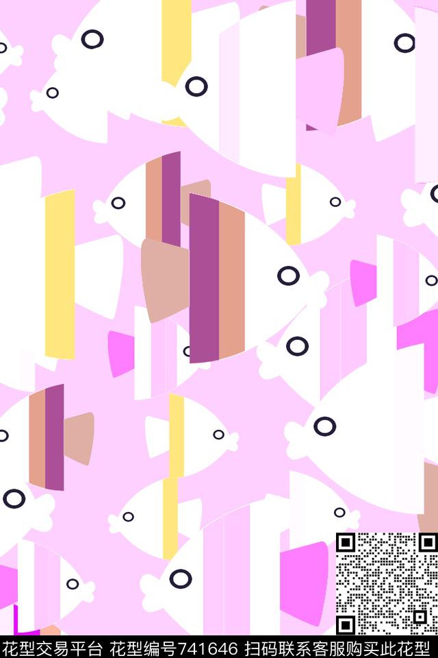 泳装鱼热带传统印花华亿平台下载（图片编号: 741646） - 瓦栏（Walan）