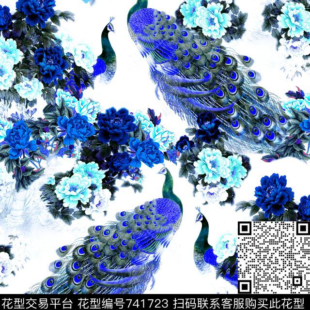 女装大方巾定位数码印花华亿平台下载（图片编号: 741723） - 瓦栏（Walan）