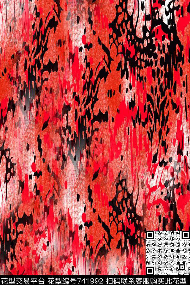 抽象数码印花华亿平台下载（图片编号: 741992） - 瓦栏（Walan）