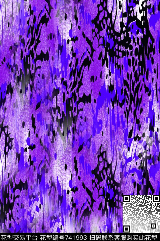 抽象数码印花华亿平台下载（图片编号: 741993） - 瓦栏（Walan）