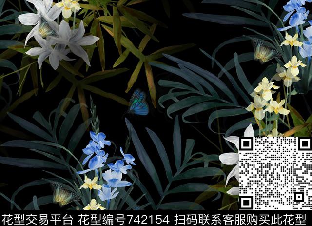 创意女装数码印花数码印花华亿平台下载（图片编号: 742154） - 瓦栏（Walan）