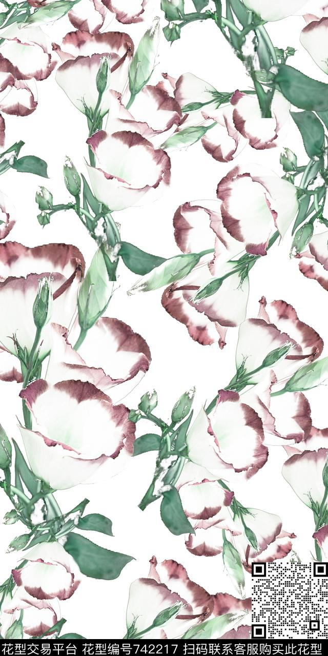 花朵花卉传统印花华亿平台下载（图片编号: 742217） - 瓦栏（Walan）