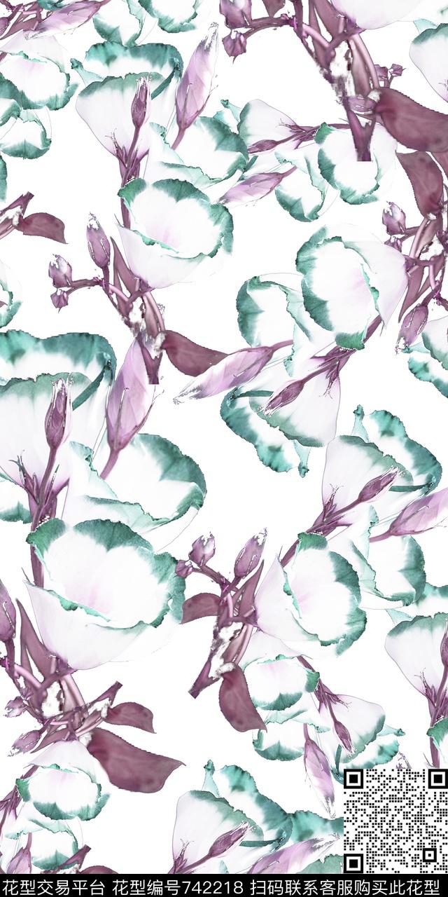 花朵花卉传统印花华亿平台下载（图片编号: 742218） - 瓦栏（Walan）