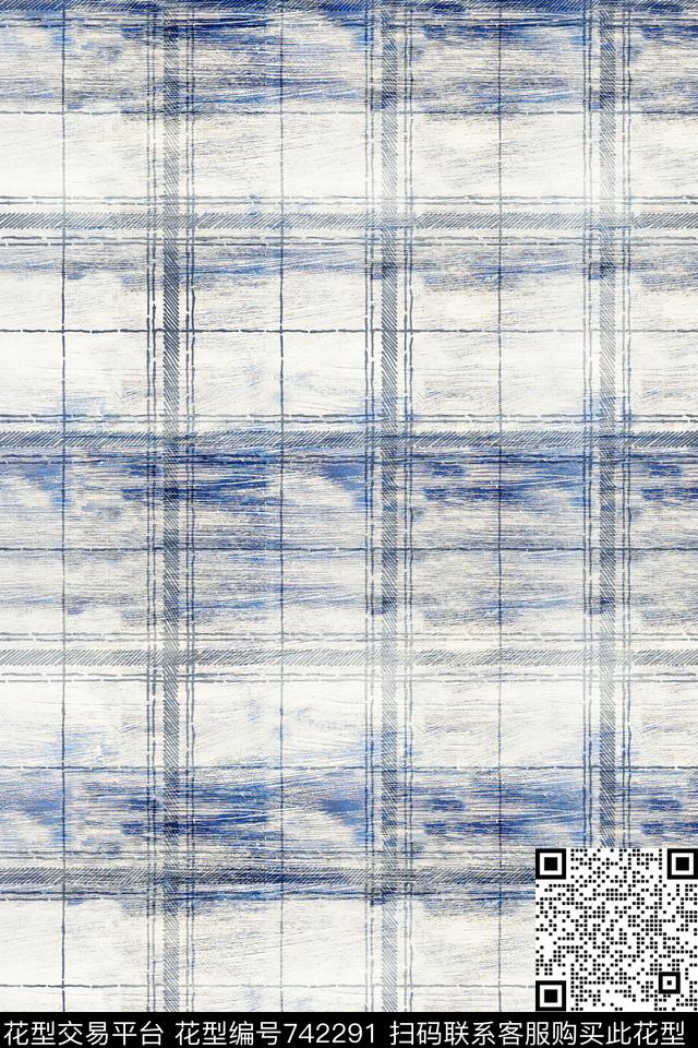 苏格兰格格子男装数码印花华亿平台下载（图片编号: 742291） - 瓦栏（Walan）