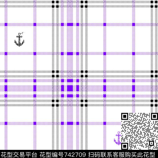 色织印花格子传统印花华亿平台下载（图片编号: 742709） - 瓦栏（Walan）