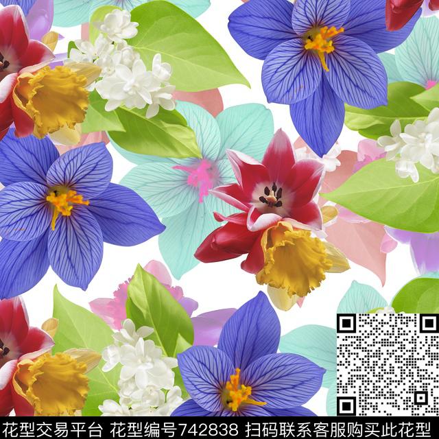 真花花卉照片花卉数码印花华亿平台下载（图片编号: 742838） - 瓦栏（Walan）