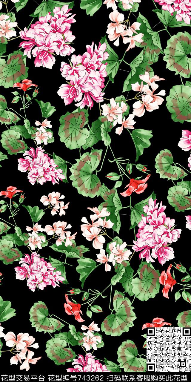 小碎花乱花大花数码印花华亿平台下载（图片编号: 743262） - 瓦栏（Walan）