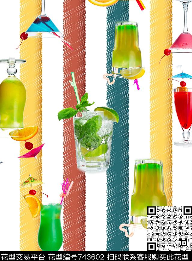 手绘花卉冰爽夏季女装VIP特区沙发床品家居数码印花华亿平台下载（图片编号: 743602） - 瓦栏（Walan）