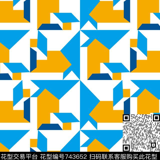 日韩风色块箱包传统印花华亿平台下载（图片编号: 743652） - 瓦栏（Walan）