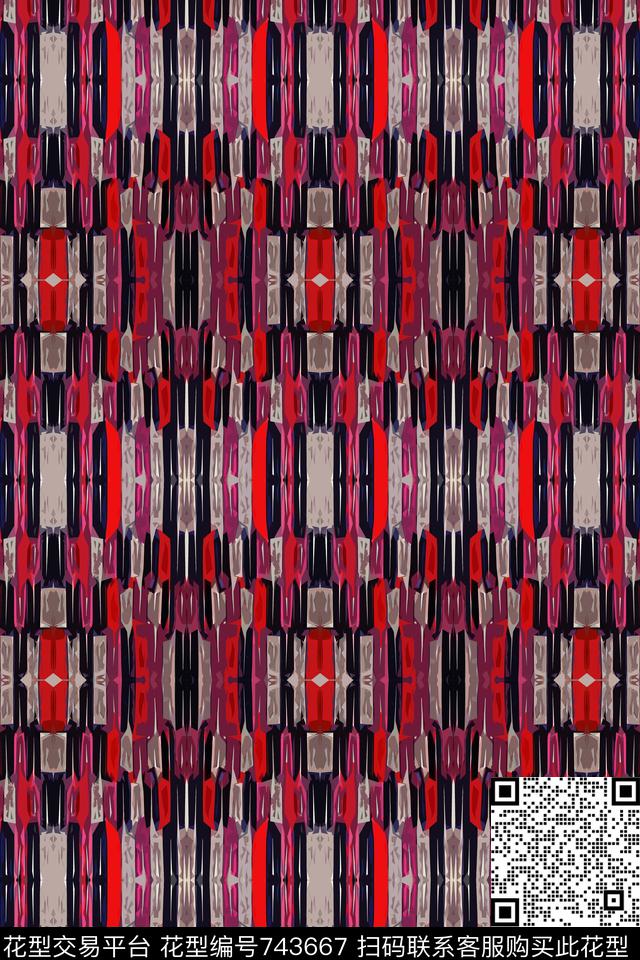 色块不规则几何几何图案数码印花华亿平台下载（图片编号: 743667） - 瓦栏（Walan）