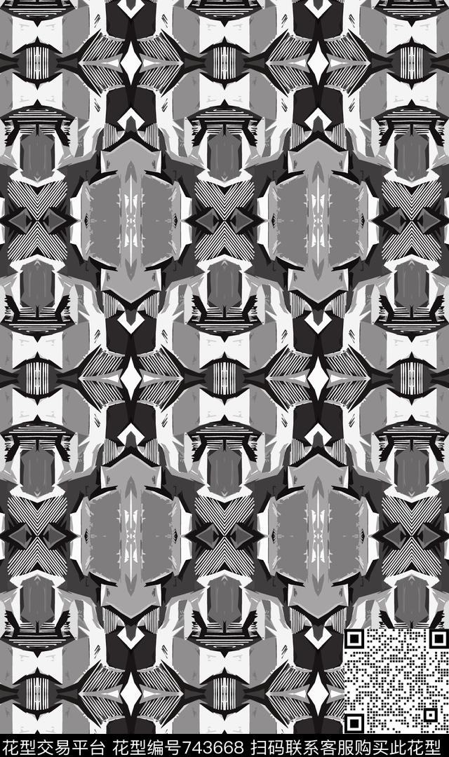 小方块色块不规则几何数码印花华亿平台下载（图片编号: 743668） - 瓦栏（Walan）