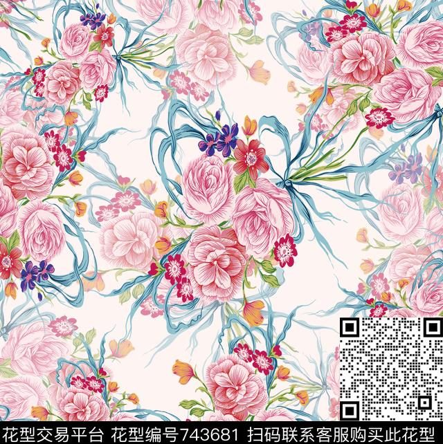 中国画花卉VIP特区沙发床品家居数码印花华亿平台下载（图片编号: 743681） - 瓦栏（Walan）