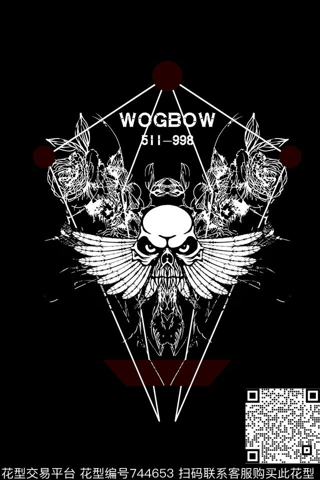 黑白几何英文数码印花华亿平台下载（图片编号: 744653） - 瓦栏（Walan）