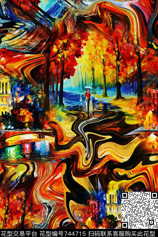 抽象图油画图抽象油画数码印花华亿平台下载（图片编号: 744715） - 瓦栏（Walan）